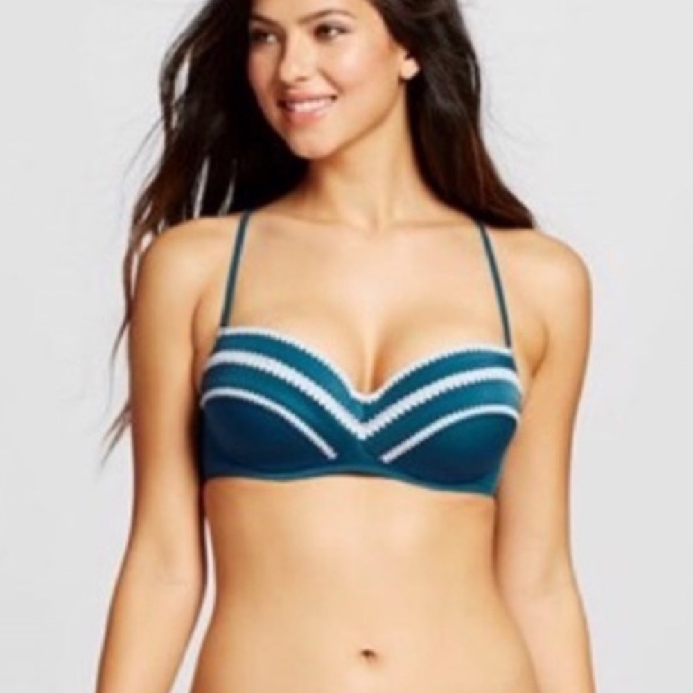 Shade & Shore Bikini Top with Crocheted Trim